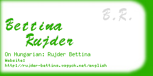 bettina rujder business card